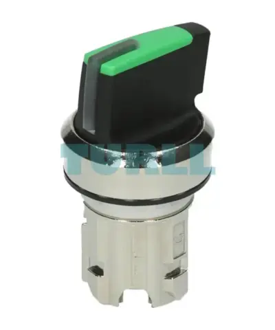Siemens 3SU1052-2BC40-0AA0 Illuminated Selector Switch, 22mm Metal, Green, Momentary