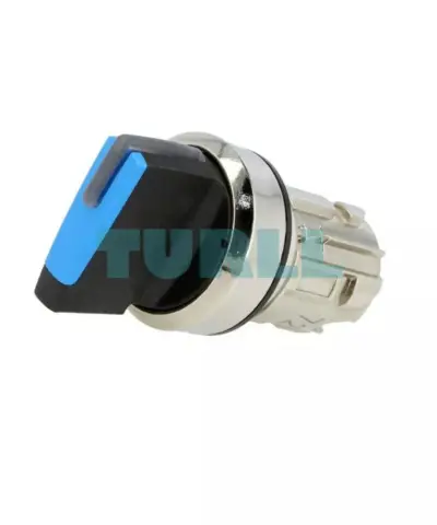 Siemens 3SU1052-2BC50-0AA0 Illuminable, 22mm, Round Metal Selector Switch, Blue, 2 Positions, Momentary