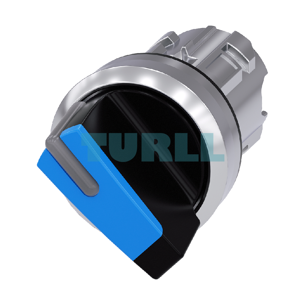 Siemens 3SU1052-2BF50-0AA0 Illuminable Selector Switch, 22mm, Blue Metal, Latching Original Brand New 4 Siemens 3SU1052-2BF50-0AA0 Illuminable Selector Switch, 22mm, Blue Metal, Latching