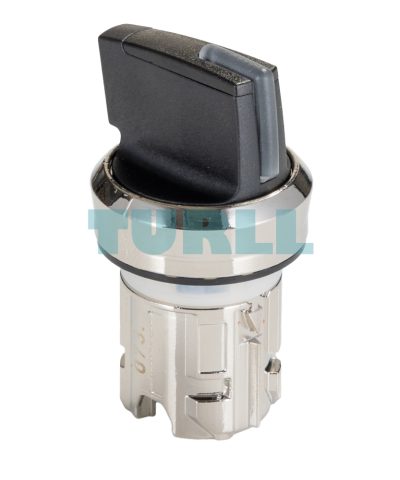 Siemens 3SU1052-2BM10-0AA0 Illuminable Selector Switch, 22mm, 3 Positions, Metal Shiny Black