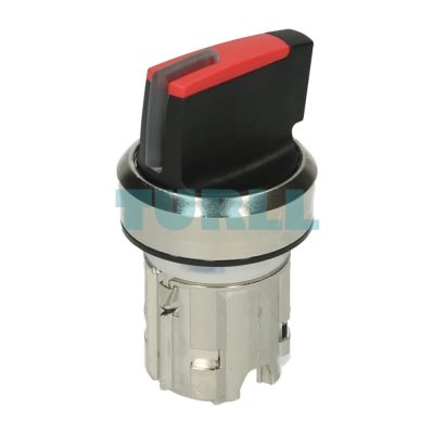 Siemens 3SU1052-2BM20-0AA0 Illuminated Selector Switch, 22 mm, Metal, Red, 3-Position Momentary Type