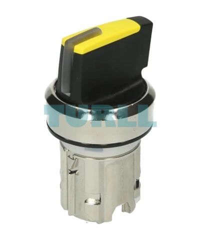Siemens 3SU1052-2BM30-0AA0 Illuminable Selector Switch, 22mm, Round Metal, Yellow, 3 Positions