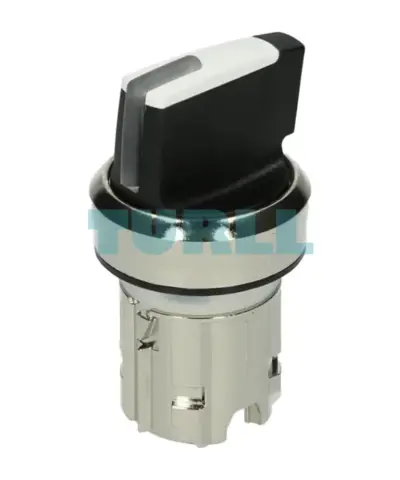 Siemens 3SU1052-2BM60-0AA0 Illuminable Selector Switch, 22mm, Metal Shiny White, 3 Position Momentary I-O-II