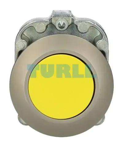 Siemens 3SU1060-0JA30-0AA0 Pushbutton, 30 mm, Round Metal, Yellow, Latching
