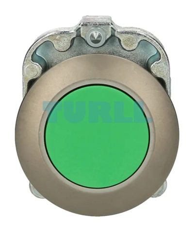 Siemens 3SU1060-0JA40-0AA0 SIRIUS ACT Pushbutton 30mm, Round, Matte Metal, Green