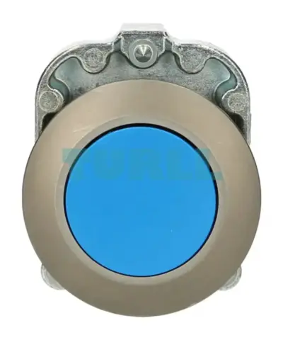 Siemens 3SU1060-0JA50-0AA0 Pushbutton, 30 mm, Round Metal Blue, Latching