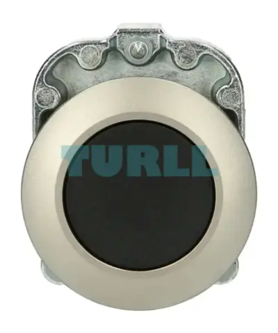 Siemens 3SU1060-0JB10-0AA0 Black, Metal Pushbutton Switch, 30 mm, Flush Mount Momentary Contact