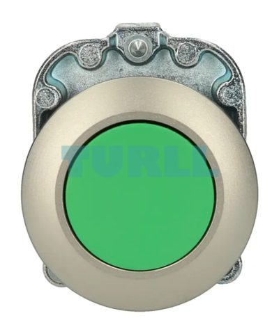 Siemens 3SU1060-0JB40-0AA0 Green Metal Flush Pushbutton, 30 mm, Momentary