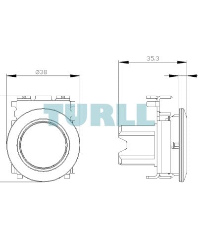 Siemens 3SU1060-0JB50-0AA0 Blue Metal Pushbutton, 30 mm, Round, Momentary, Flush-Mount Design