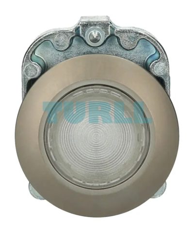 Siemens 3SU1061-0JA70-0AA0 Illuminated Pushbutton, 30mm, Metal Matte Clear Ring, Latching