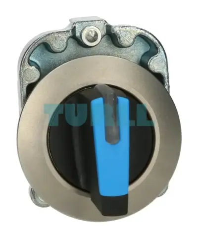 Siemens 3SU1062-2DF50-0AA0 Illuminable Selector Switch, 30mm, Round, Metal Matte Blue