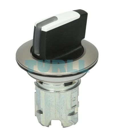 Siemens 3SU1062-2DF60-0AA0 Selector Switch, Illuminable, 30mm, Metal Round, O-I Latching
