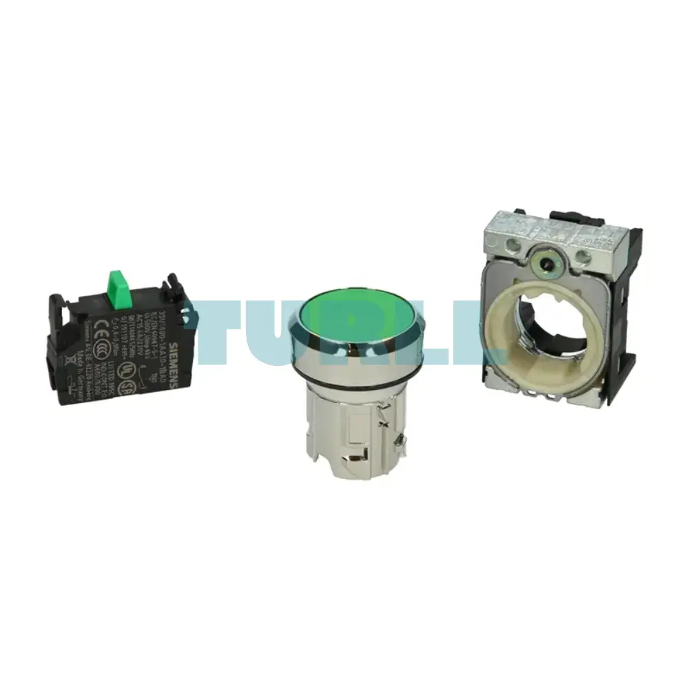 Siemens 3SU1150-0AB40-1BA0 Pushbutton, 22mm, Round Green, Metal Momentary Switch 1NO Original Brand New 4 Siemens 3SU1150-0AB40-1BA0 Pushbutton, 22mm, Round Green, Metal Momentary Switch 1NO