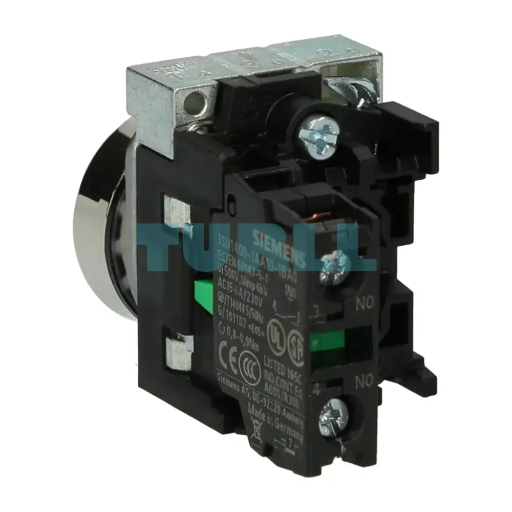 Siemens 3SU1150-0AB40-1BA0 Pushbutton, 22mm, Round Green, Metal Momentary Switch 1NO Original Brand New 2 Siemens 3SU1150-0AB40-1BA0 Pushbutton, 22mm, Round Green, Metal Momentary Switch 1NO
