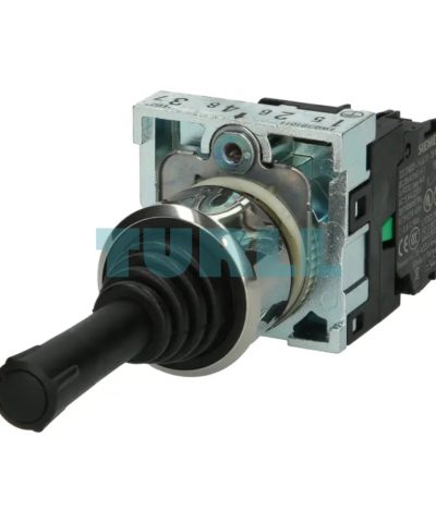 Siemens 3SU1150-7AB88-1NA0 Coordinate Switch 22mm Round, Black, Metal Shiny, 2-Position