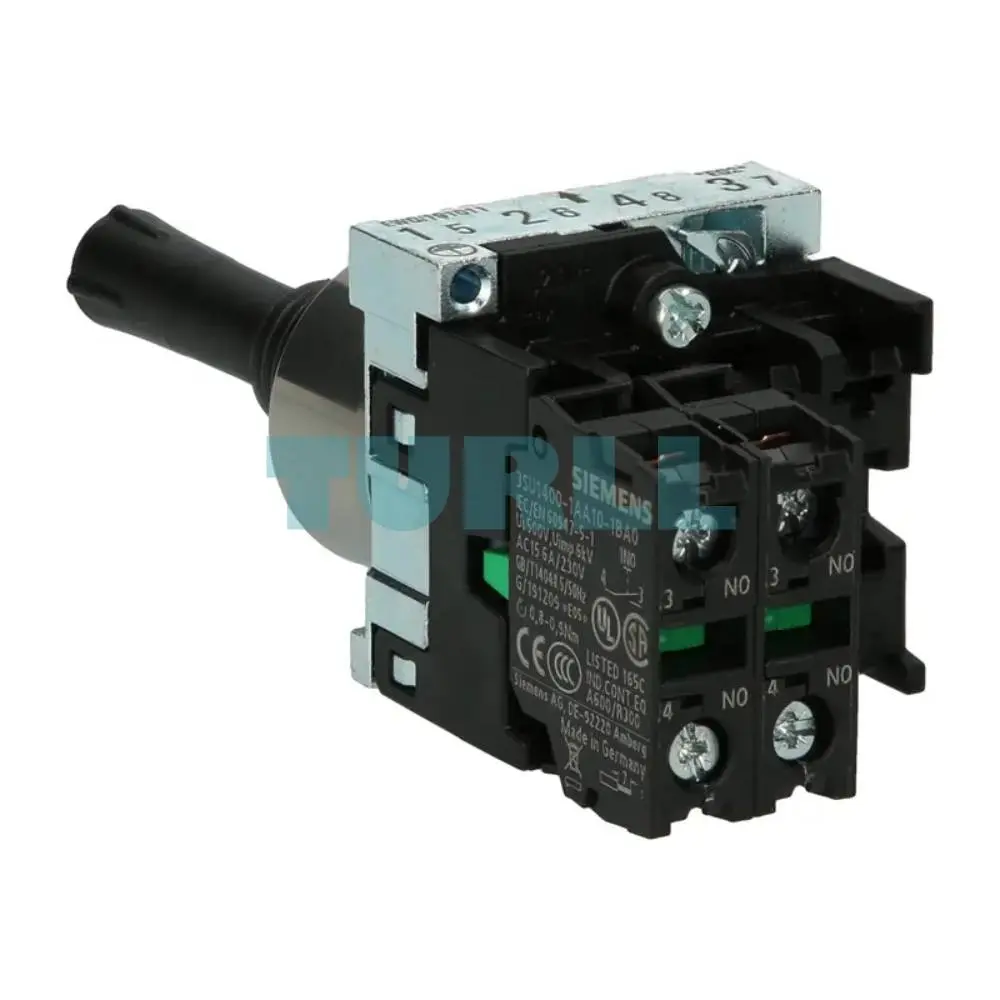 Siemens 3SU1150-7AC88-1NA0 Coordinate Switch, 22mm, Metal Shiny Black, Horizontal Momentary, 2 Positions Original Brand New 2 Siemens 3SU1150-7AC88-1NA0 Coordinate Switch, 22mm, Metal Shiny Black, Horizontal Momentary, 2 Positions