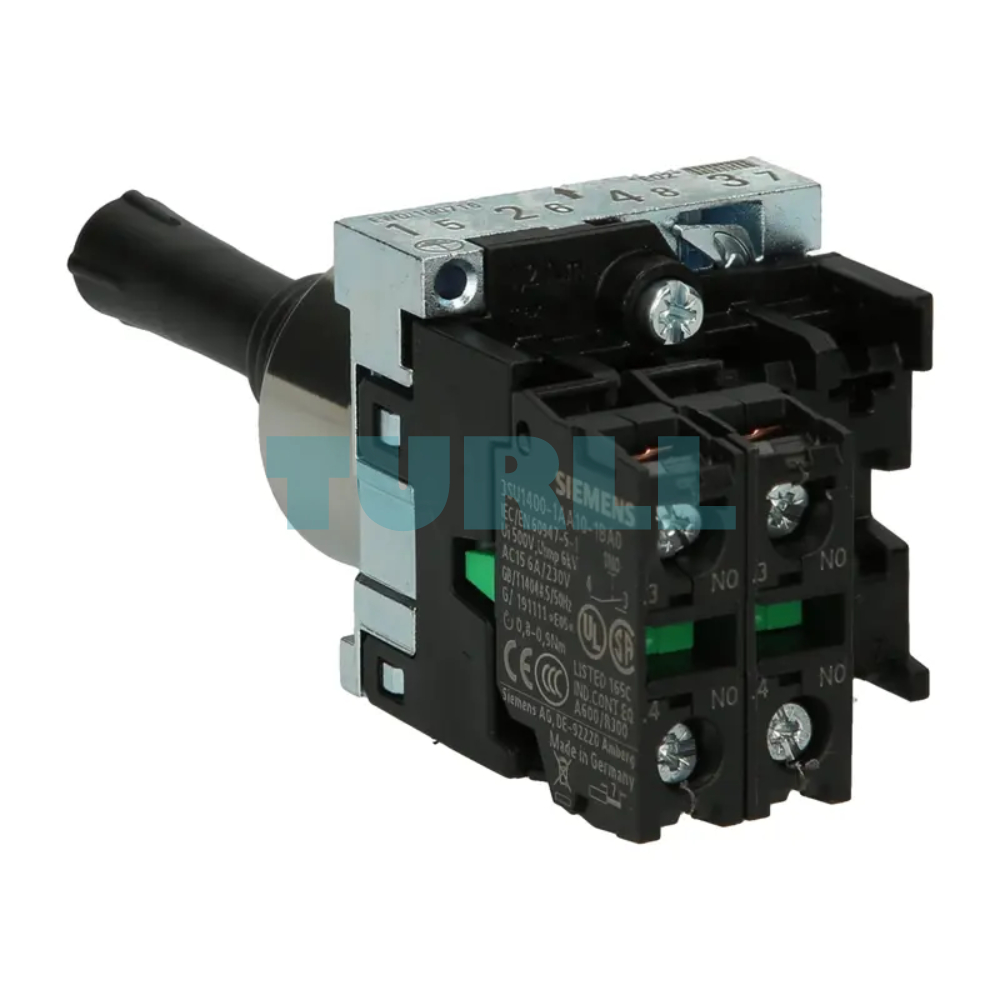 Siemens 3SU1150-7AD88-1NA0 Coordinate Switch 22 mm, Metal, Black, 2-Position Vertical Momentary Switch Original Brand New 5 Siemens 3SU1150-7AD88-1NA0 Coordinate Switch 22 mm, Metal, Black, 2-Position Vertical Momentary Switch