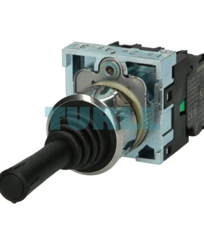 Siemens 3SU1150-7AF88-1QA0 Coordinate Switch, 22 mm, Metal Round Black, 4 Momentary