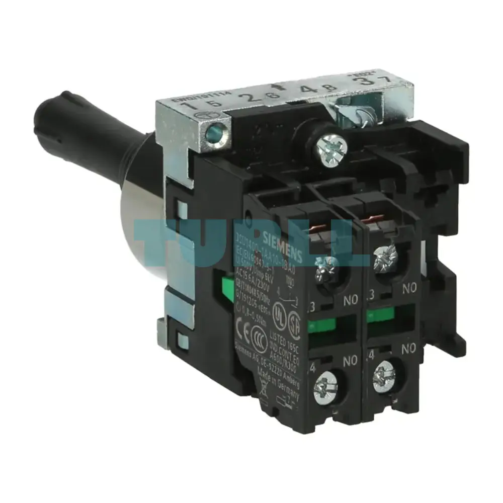 Siemens 3SU1150-7BB88-1NA0 Coordinate Switch, 22mm Metal Round, Black, 2-Position, Latching Original Brand New 2 Siemens 3SU1150-7BB88-1NA0 Coordinate Switch, 22mm Metal Round, Black, 2-Position, Latching