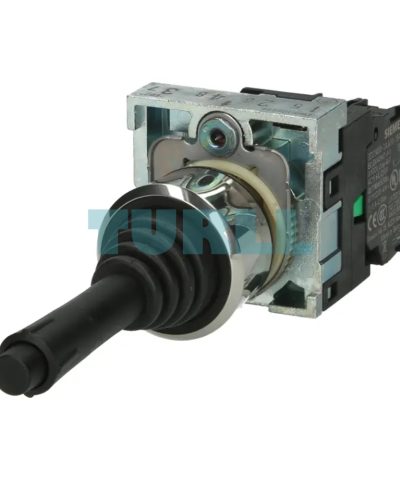 Siemens 3SU1150-7BB88-1NA0 Coordinate Switch, 22mm Metal Round, Black, 2-Position, Latching
