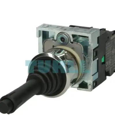 Siemens 3SU1150-7BB88-1NA0 Coordinate Switch, 22mm Metal Round, Black, 2-Position, Latching