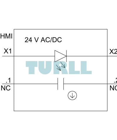 Siemens 3SU1152-0AB20-1CA0 Illuminated Pushbutton 22 mm, Red Round Metal Momentary Pushbutton with LED 24V AC/DC