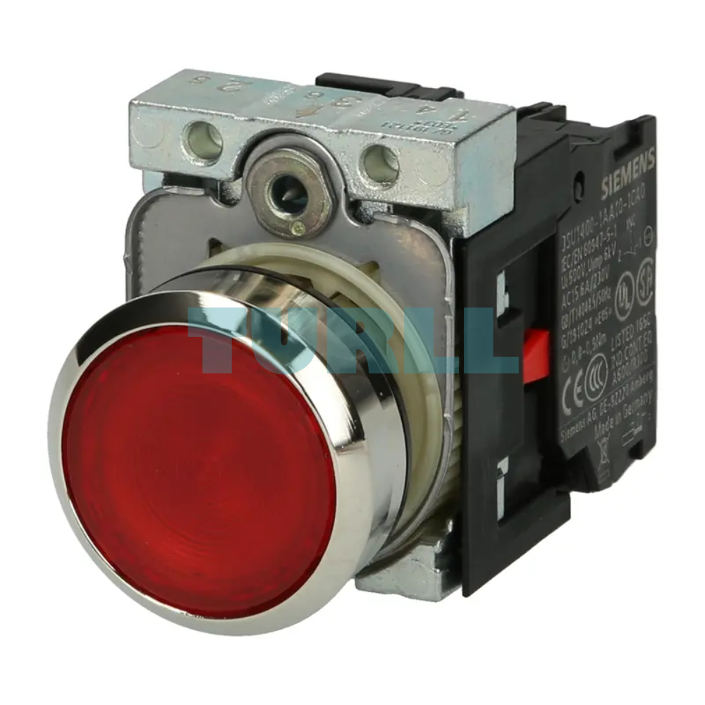 Siemens 3SU1152-0AB20-1CA0 Illuminated Pushbutton 22 mm, Red Round Metal Momentary Pushbutton with LED 24V AC/DC Original Brand New 1 Siemens 3SU1152-0AB20-1CA0 Illuminated Pushbutton 22 mm, Red Round Metal Momentary Pushbutton with LED 24V AC/DC