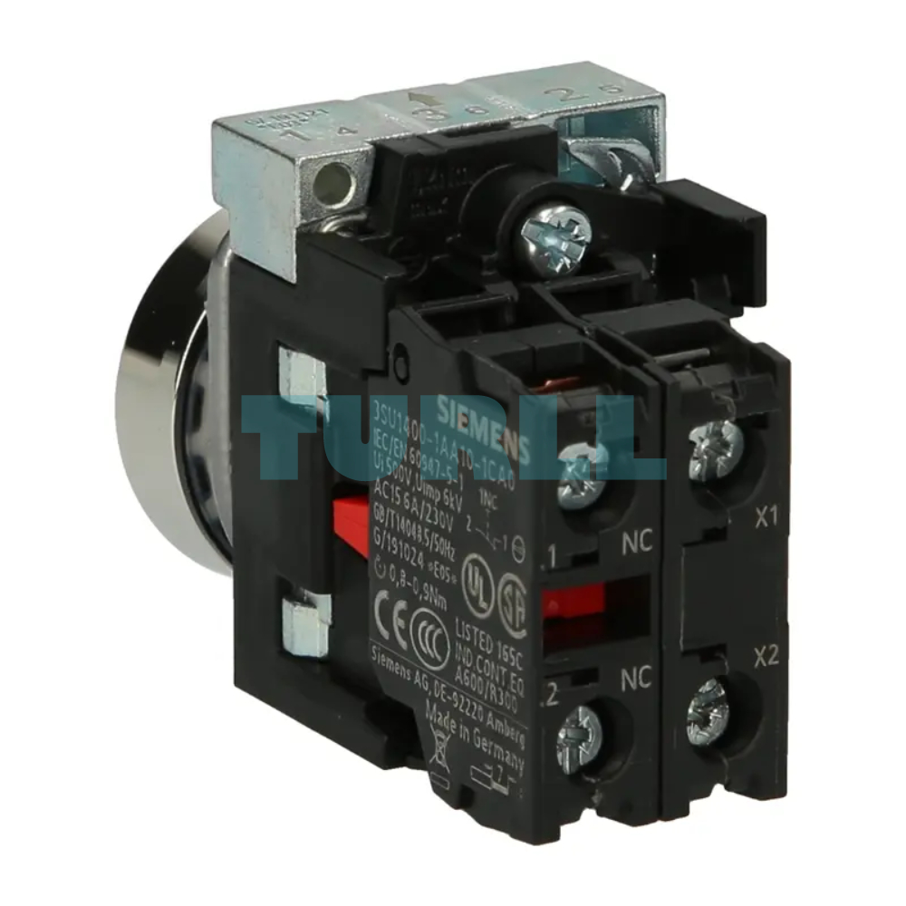 Siemens 3SU1152-0AB20-1CA0 Illuminated Pushbutton 22 mm, Red Round Metal Momentary Pushbutton with LED 24V AC/DC Original Brand New 5 Siemens 3SU1152-0AB20-1CA0 Illuminated Pushbutton 22 mm, Red Round Metal Momentary Pushbutton with LED 24V AC/DC
