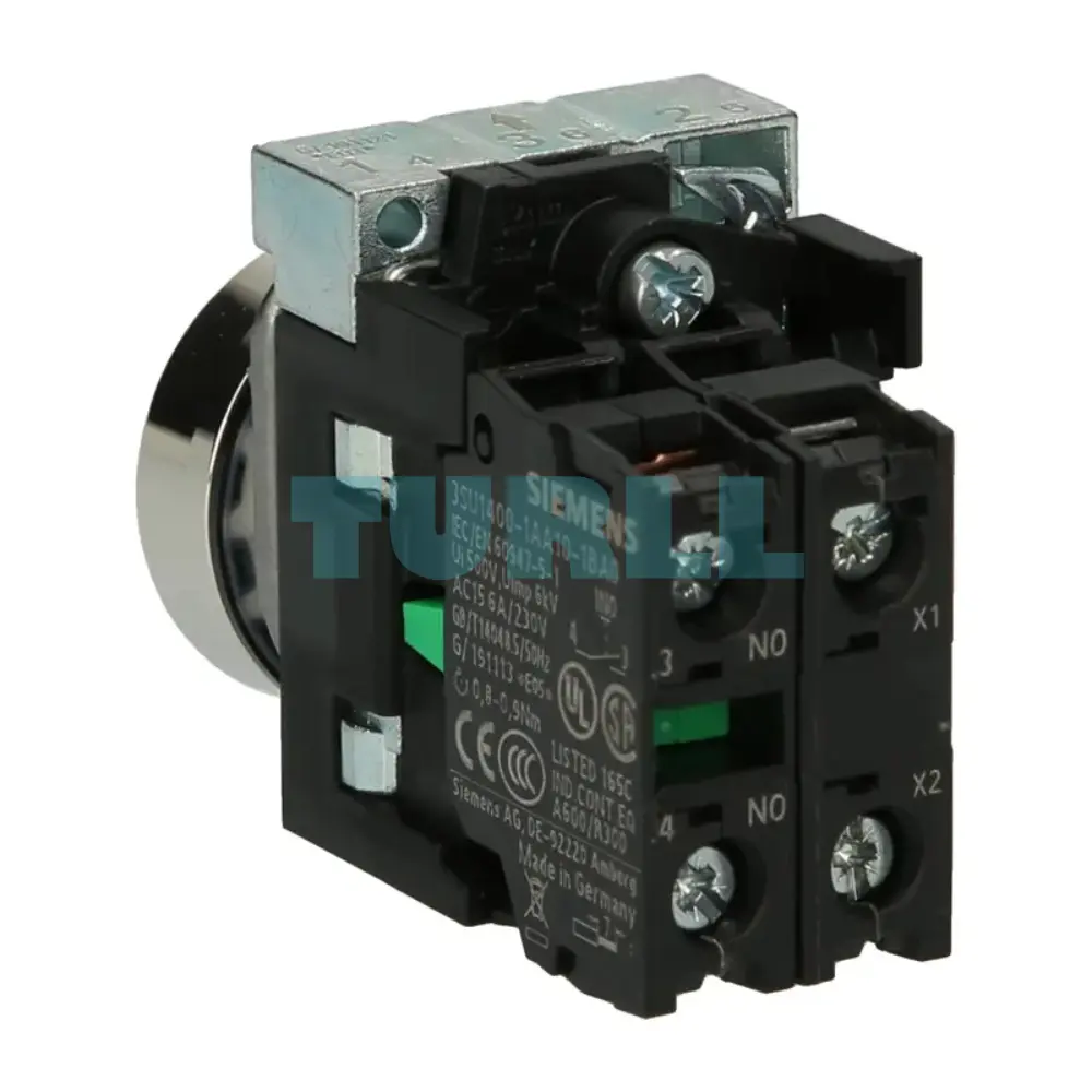 Siemens 3SU1152-0AB50-1BA0 Illuminated Pushbutton, 22mm, Blue, Metal, Momentary Contact, 24V AC/DC Original Brand New 2 Siemens 3SU1152-0AB50-1BA0 Illuminated Pushbutton, 22mm, Blue, Metal, Momentary Contact, 24V AC/DC