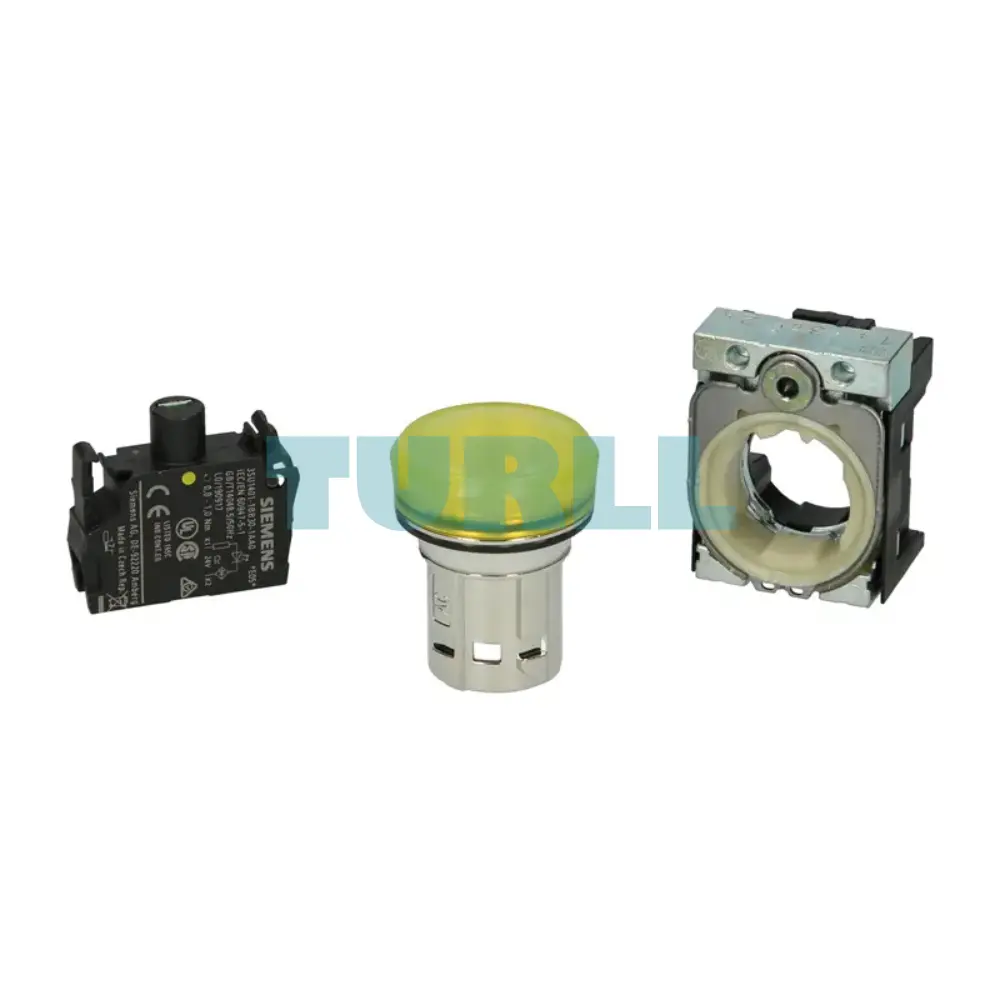 Siemens 3SU1152-6AA30-1AA0 Yellow LED Indicator Light, 22 mm Metal, 24 V AC/DC Original Brand New 3 Siemens 3SU1152-6AA30-1AA0 Yellow LED Indicator Light, 22 mm Metal, 24 V AC/DC