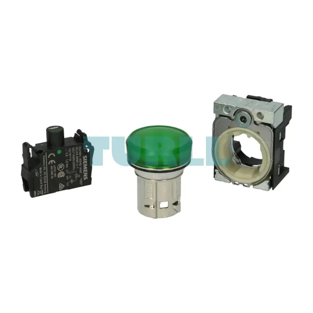 Siemens 3SU1152-6AA40-1AA0 Indicator Light, 22mm, Round Green LED, Metal, 24V AC/DC Original Brand New 4 Siemens 3SU1152-6AA40-1AA0 Indicator Light, 22mm, Round Green LED, Metal, 24V AC/DC
