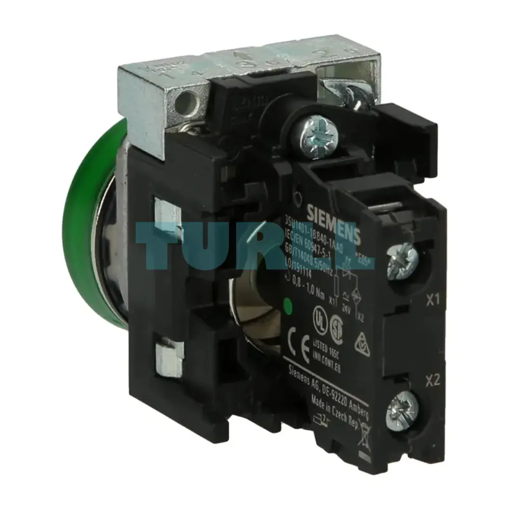 Siemens 3SU1152-6AA40-1AA0 Indicator Light, 22mm, Round Green LED, Metal, 24V AC/DC Original Brand New 2 Siemens 3SU1152-6AA40-1AA0 Indicator Light, 22mm, Round Green LED, Metal, 24V AC/DC