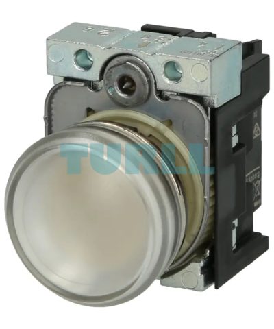 Siemens 3SU1156-6AA70-1AA0 SIRIUS ACT Indicator Light, 22mm Round Metal, Clear Lens, 230V AC LED