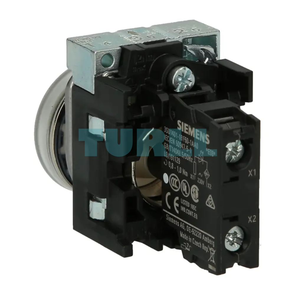 Siemens 3SU1156-6AA70-1AA0 SIRIUS ACT Indicator Light, 22mm Round Metal, Clear Lens, 230V AC LED Original Brand New 2 Siemens 3SU1156-6AA70-1AA0 SIRIUS ACT Indicator Light, 22mm Round Metal, Clear Lens, 230V AC LED