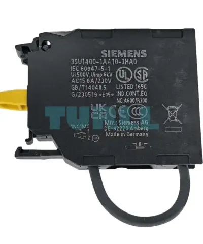 Siemens 3SU1400-1AA10-1HA0 Contact Module. 1 NC Contact Element, Screw Terminal