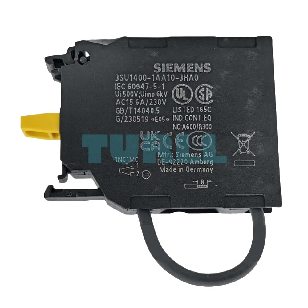 Siemens 3SU1400-1AA10-1HA0 Contact Module. 1 NC Contact Element, Screw Terminal Original Brand New 1 Siemens 3SU1400-1AA10-1HA0 Contact Module. 1 NC Contact Element, Screw Terminal