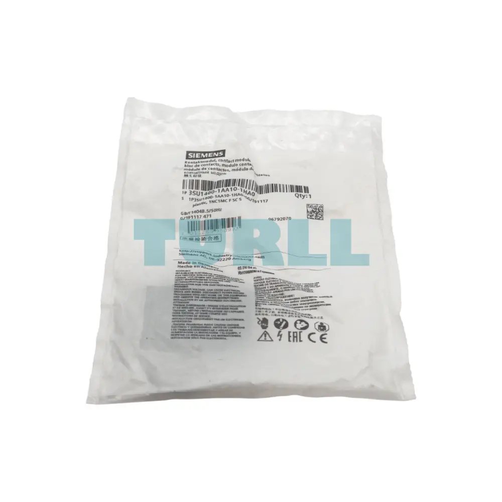 Siemens 3SU1400-1AA10-1HA0 Contact Module. 1 NC Contact Element, Screw Terminal Original Brand New 3 Siemens 3SU1400-1AA10-1HA0 Contact Module. 1 NC Contact Element, Screw Terminal