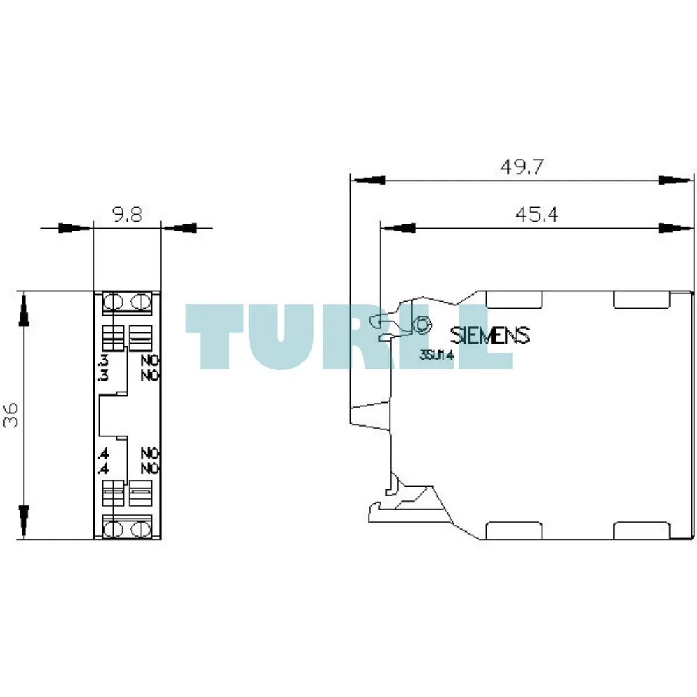 Siemens 3SU1400-1AA10-3DA0 SIRIUS ACT Contact Module 2 NO, Spring Terminal Original Brand New 4 Siemens 3SU1400-1AA10-3DA0 SIRIUS ACT Contact Module 2 NO, Spring Terminal