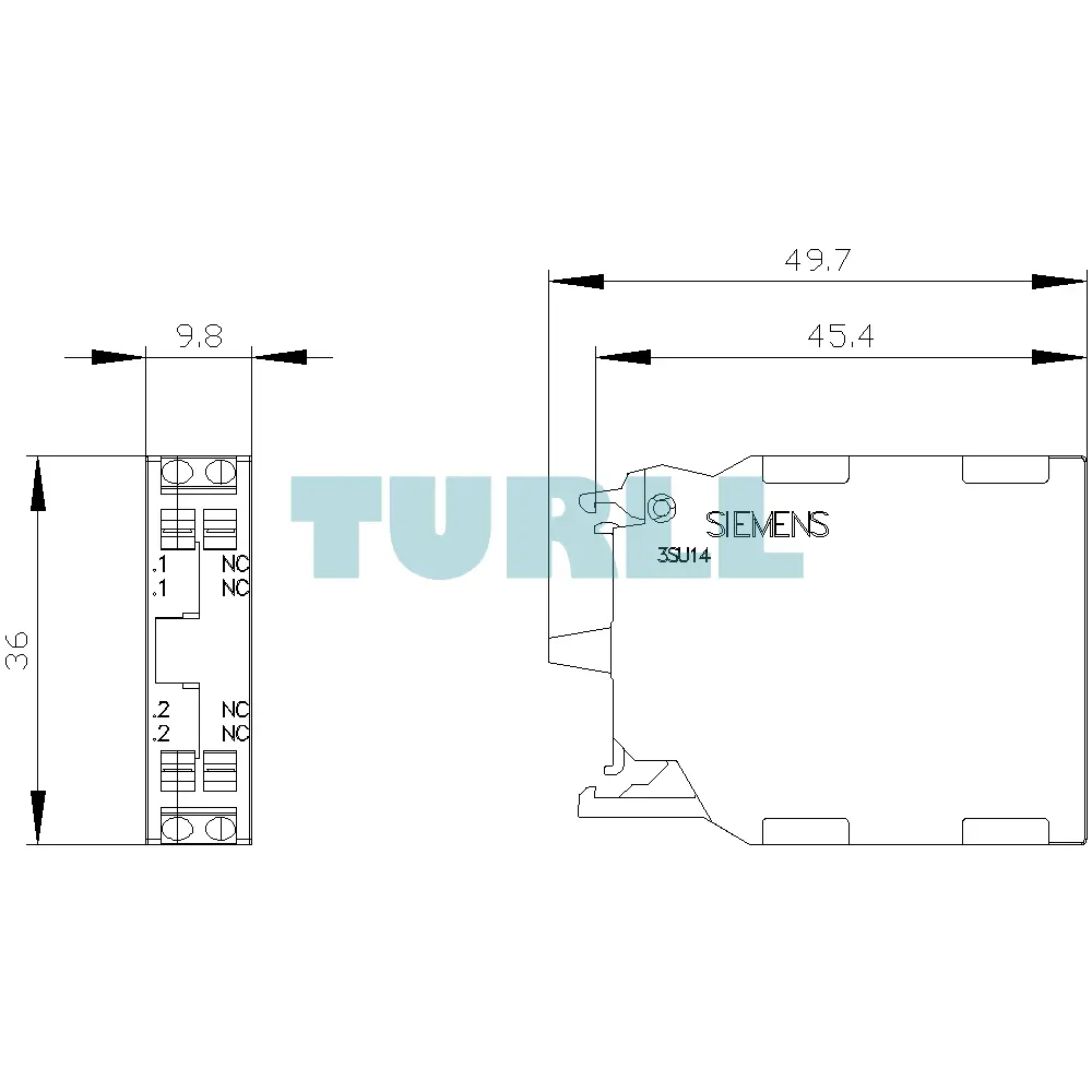 Siemens 3SU1400-1AA10-3EA0 Contact Module, 2 NC, Spring-Type Terminal, Front Plate Mounting Original Brand New 3 Siemens 3SU1400-1AA10-3EA0 Contact Module, 2 NC, Spring-Type Terminal, Front Plate Mounting