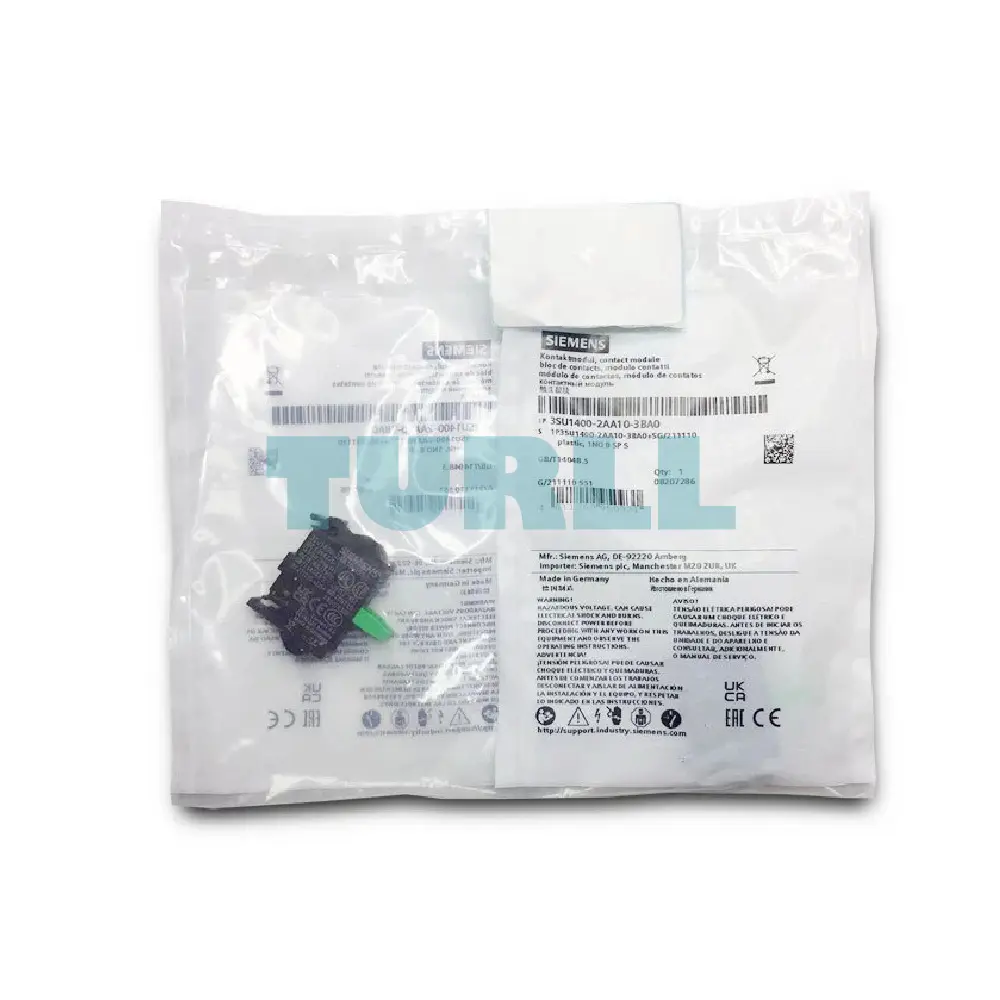 Siemens 3SU1400-2AA10-3BA0 Contact Module, 1 NO, Spring-Type Terminal, Floor Mount Original Brand New 4 Siemens 3SU1400-2AA10-3BA0 Contact Module, 1 NO, Spring-Type Terminal, Floor Mount