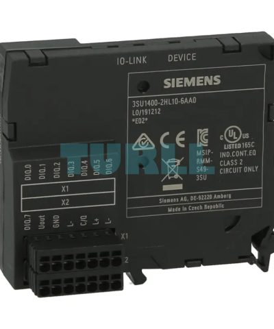 Siemens 3SU1400-2HL10-6AA0 IO-Link Electronics Module, 8 I/O, User-Programmable, Push-In Terminals