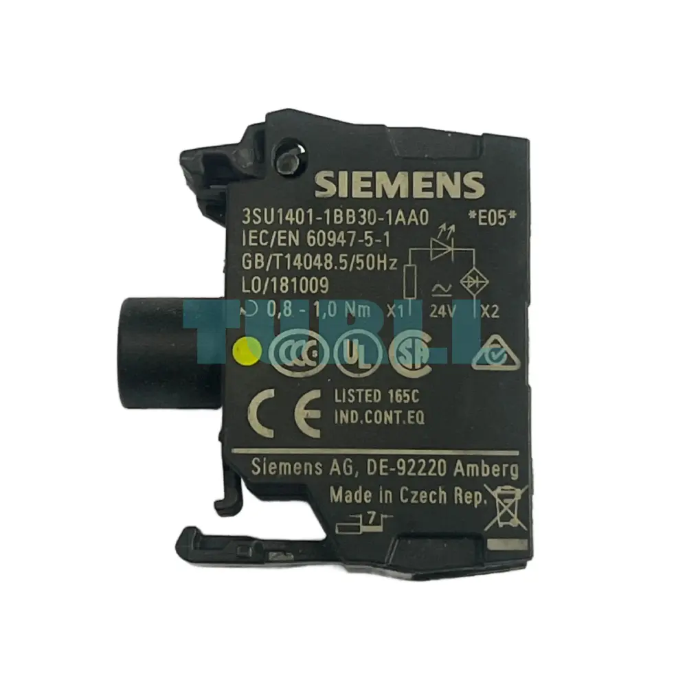 Siemens 3SU1401-1BB30-1AA0 LED Module, 24V AC/DC, Yellow, Front Plate Mounting, Screw Terminal Original Brand New 3 Siemens 3SU1401-1BB30-1AA0 LED Module, 24V AC/DC, Yellow, Front Plate Mounting, Screw Terminal