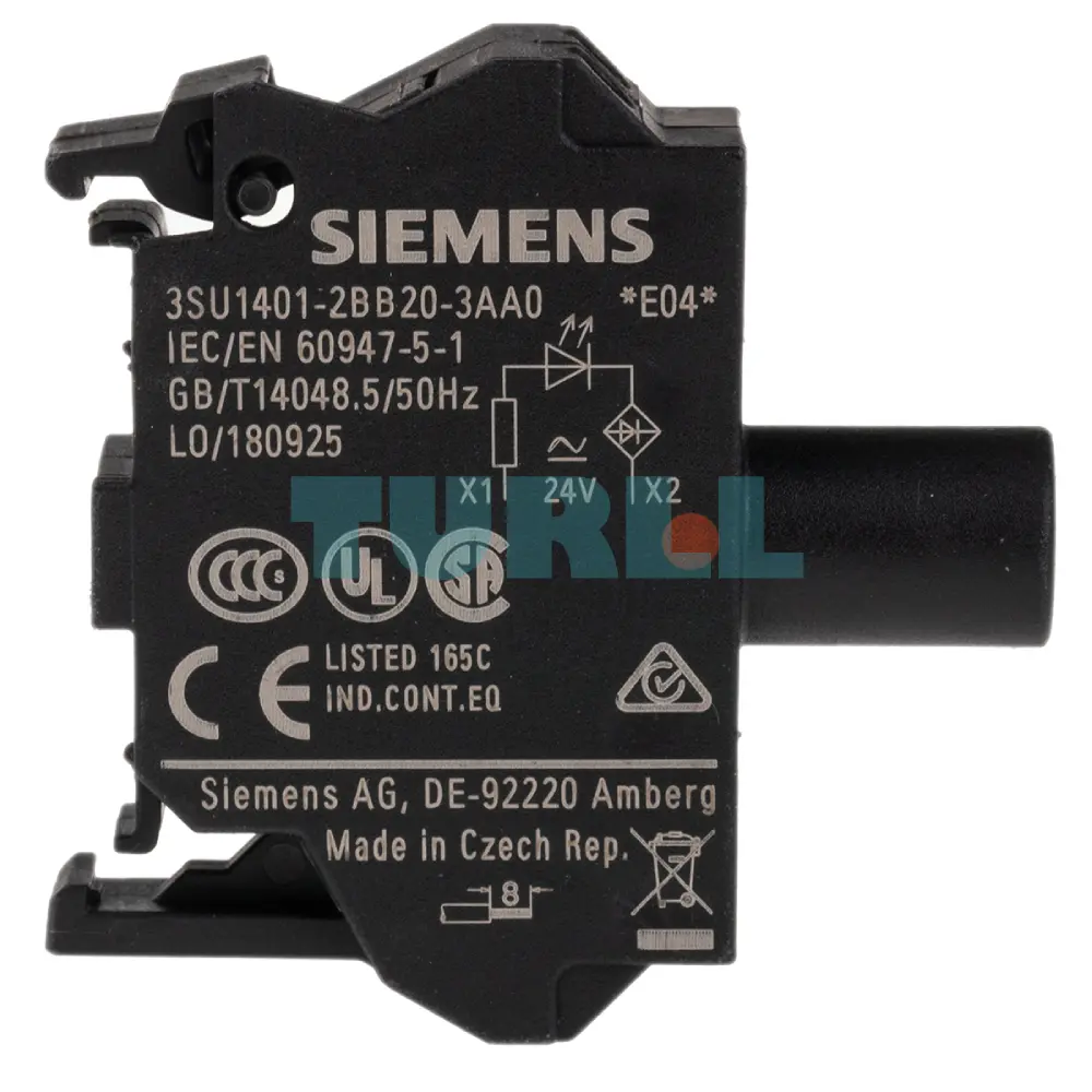Siemens 3SU1401-2BB20-1AA0 Red LED Module, 24V AC/DC, Screw Terminal, Floor Mounting Original Brand New 3 Siemens 3SU1401-2BB20-1AA0 Red LED Module, 24V AC/DC, Screw Terminal, Floor Mounting