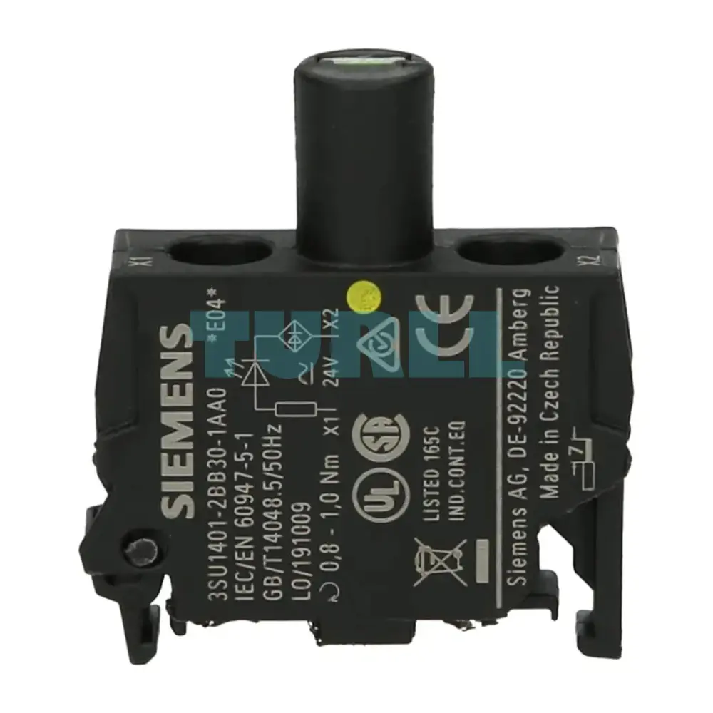 Siemens 3SU1401-2BB30-1AA0 LED Module 24V AC/DC, Yellow, Floor Mount, Screw Terminal Original Brand New 1 Siemens 3SU1401-2BB30-1AA0 LED Module 24V AC/DC, Yellow, Floor Mount, Screw Terminal