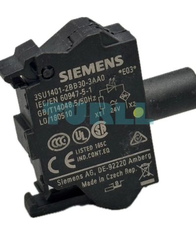 Siemens 3SU1401-2BB30-3AA0 LED Module 24V AC/DC, Yellow, Spring-Loaded Terminal, Floor Mount