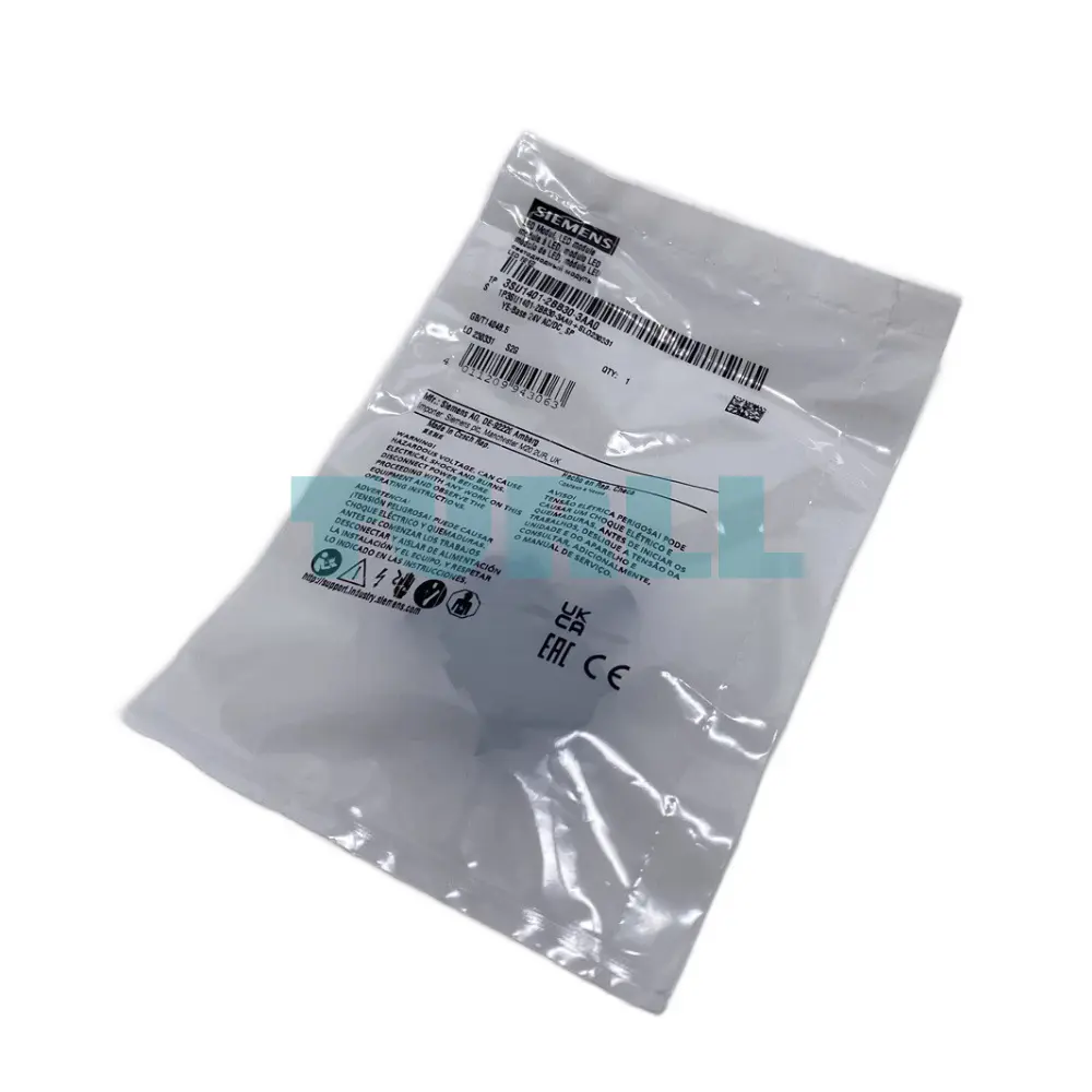 Siemens 3SU1401-2BB30-3AA0 LED Module 24V AC/DC, Yellow, Spring-Loaded Terminal, Floor Mount Original Brand New 4 Siemens 3SU1401-2BB30-3AA0 LED Module 24V AC/DC, Yellow, Spring-Loaded Terminal, Floor Mount