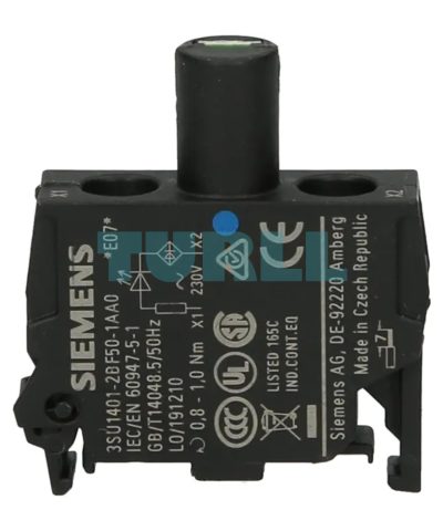 Siemens 3SU1401-2BF50-1AA0 LED Module 230V AC, Blue, Screw Terminal, Floor Mounting