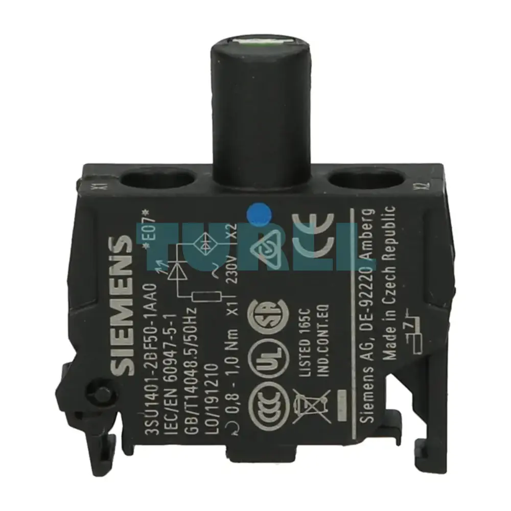 Siemens 3SU1401-2BF50-1AA0 LED Module 230V AC, Blue, Screw Terminal, Floor Mounting Original Brand New 1 Siemens 3SU1401-2BF50-1AA0 LED Module 230V AC, Blue, Screw Terminal, Floor Mounting