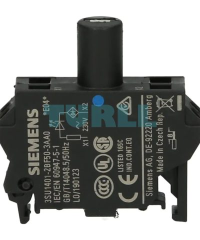 Siemens 3SU1401-2BF50-3AA0 Blue LED Module, 230V AC, Spring-Type Terminal, Floor Mount