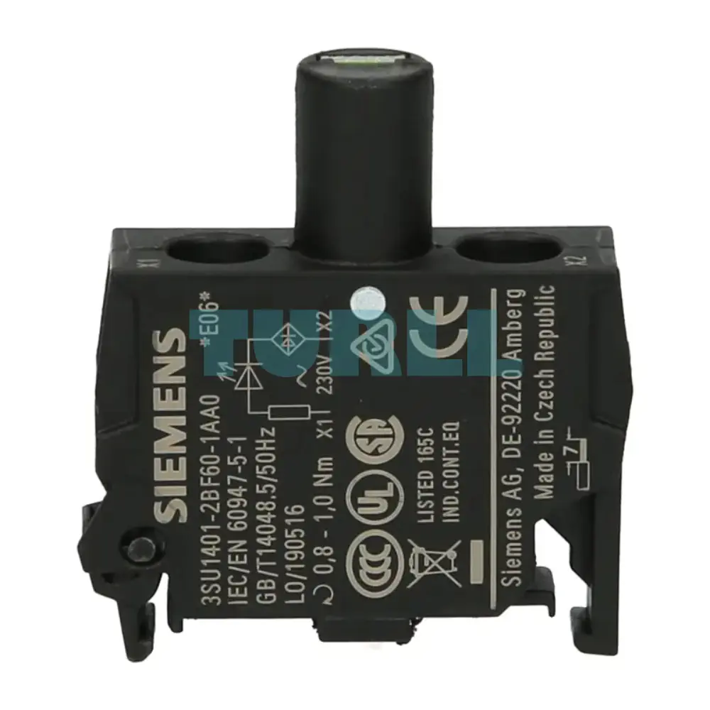 Siemens 3SU1401-2BF60-1AA0 LED Module, 230V AC White, Integrated LED, Screw Terminal Original Brand New 2 Siemens 3SU1401-2BF60-1AA0 LED Module, 230V AC White, Integrated LED, Screw Terminal